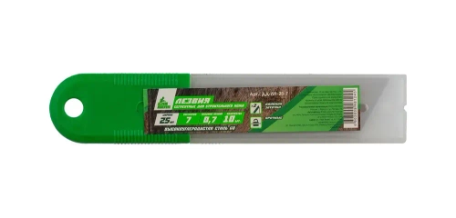 Лезвия для ножа строительного, для канцелярского ножа, сегментное, 7 сегментов Для Дела 25 мм, толщина 0,7 мм углеродистая сталь, в упаковке 10 шт