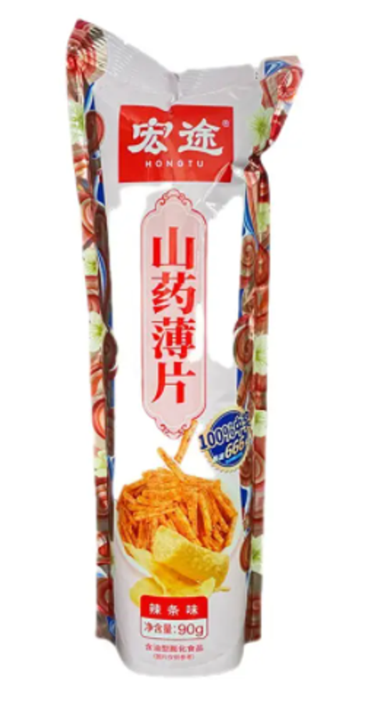 Чипсы из батата со вкусом пряных полосок Hongtu 90г