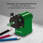 Точилка механическая BRAUBERG "JET" металлический механизм корпус зеленый (2 штуки в упаковке)