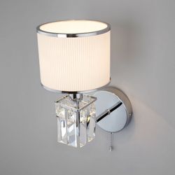 Бра Eurosvet Zaffiro 10099/1 хром/прозрачный хрусталь Strotskis (новый абажур)