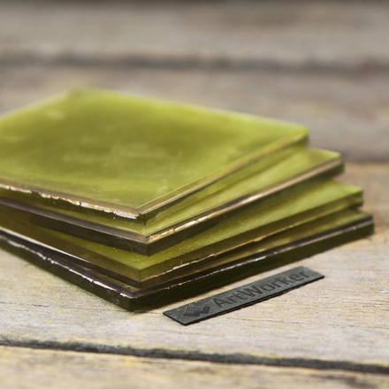 Золотая смальта на основе серебра 91х91 мм, толщина 4 мм, 8 гр