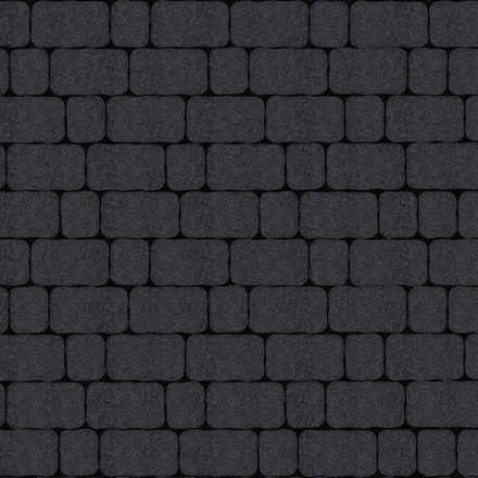 Тротуарная плитка Арена - Стоунмикс Черный, комплект из 2 видов плит