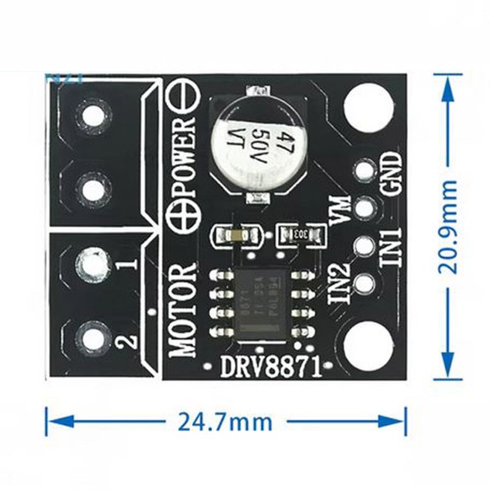 Драйвер DRV8871-ШИМ/45V-3.6A