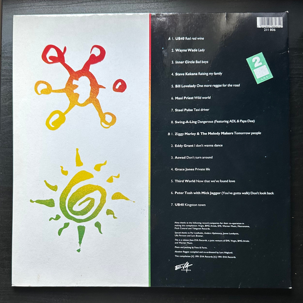 Сборник Absolute Reggae (Швеция 1991г.)