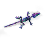 Веселый Крокодил-скелетон, гибкая шарнирная игрушка-антистресс, 3D печать, 32 см, сине-красно-зеленый