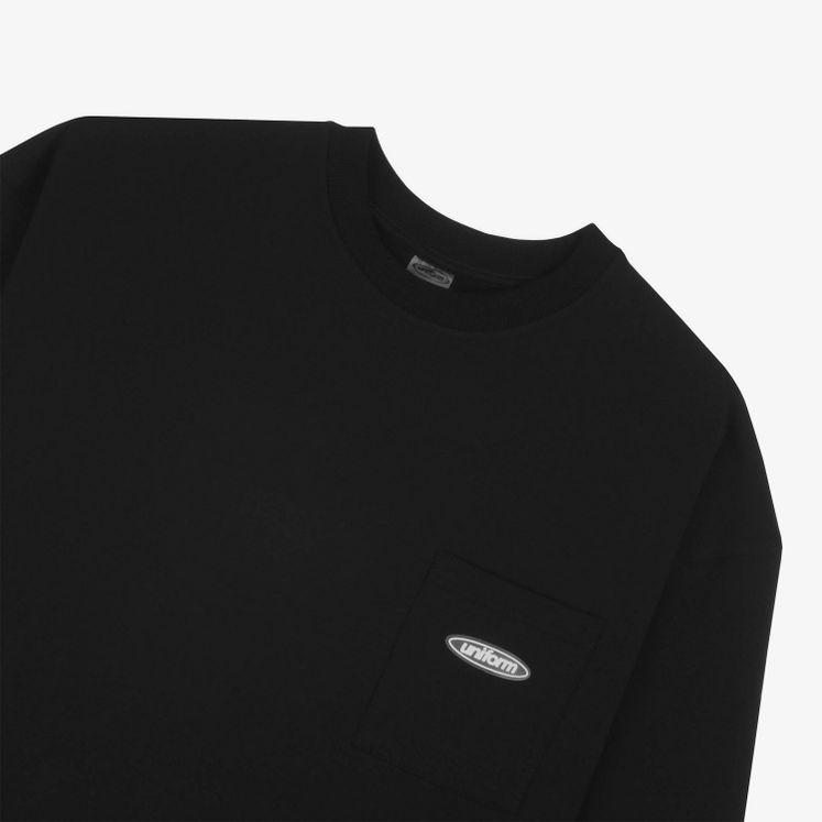 Лонгслив UNIFORM Relaxed Pocket, черный