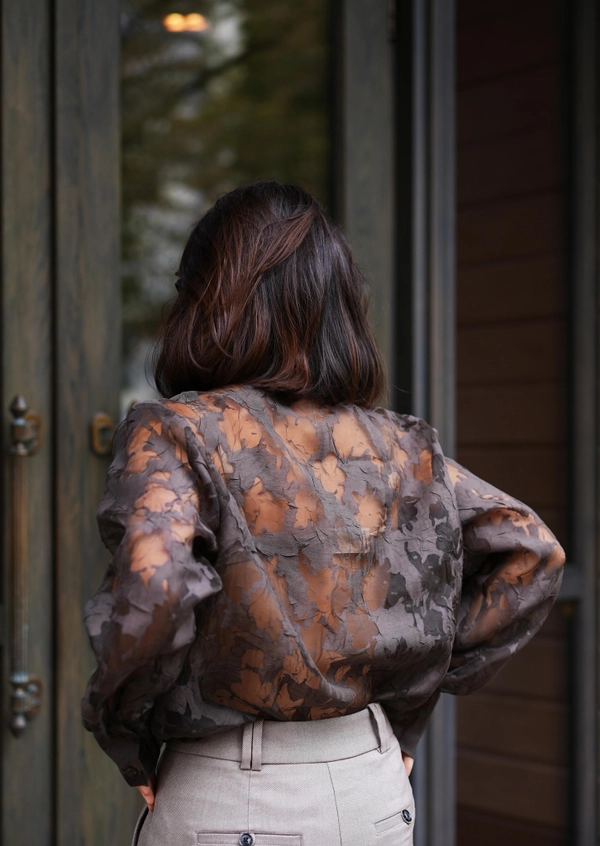 Рубашка органза хаки