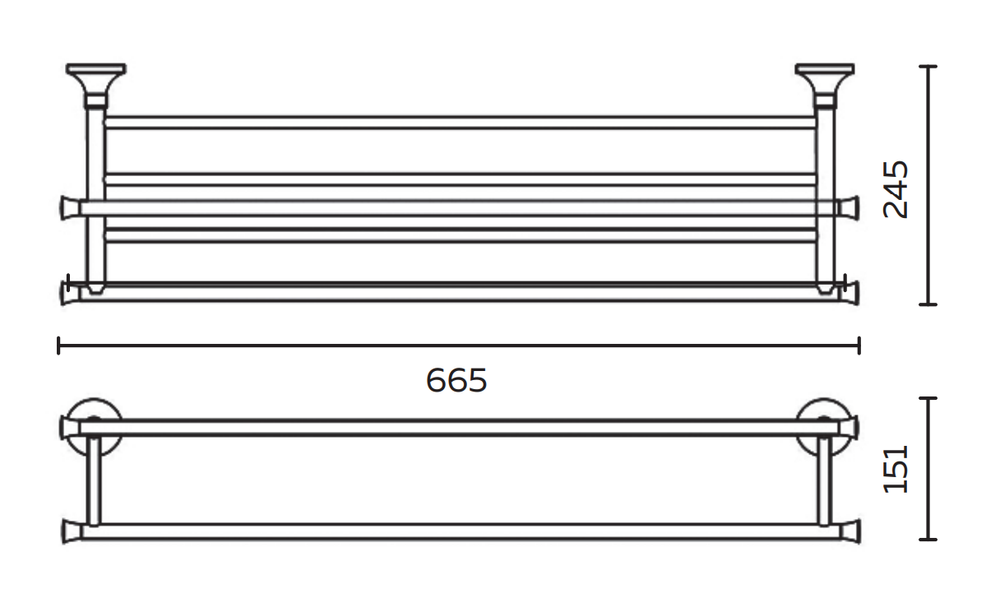 Полотенцедержатель AltroBagno Corposo 081507 Gl