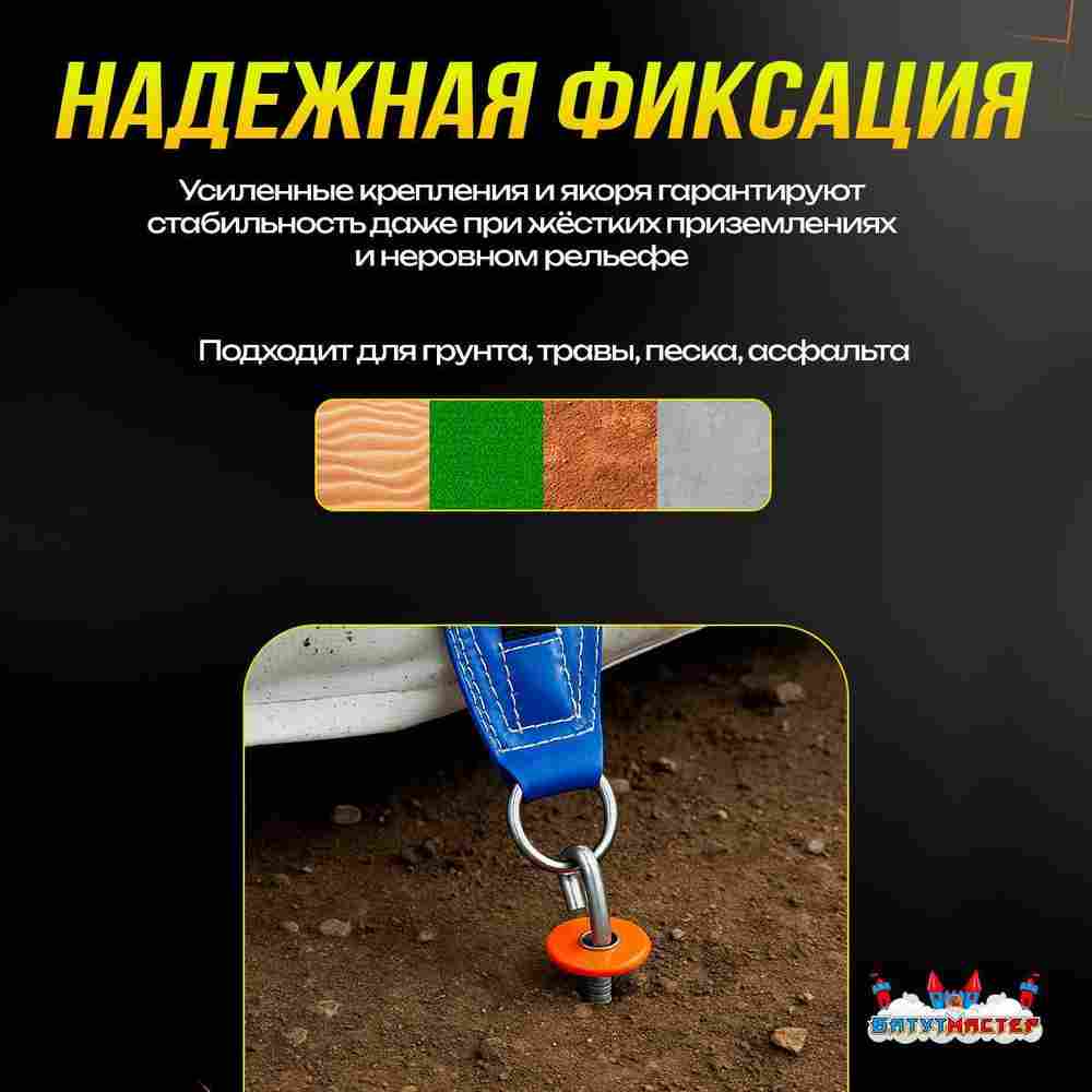 Надувная подушка «LandAir» для приземления и трюков, 4,5×3,5×0,46 м