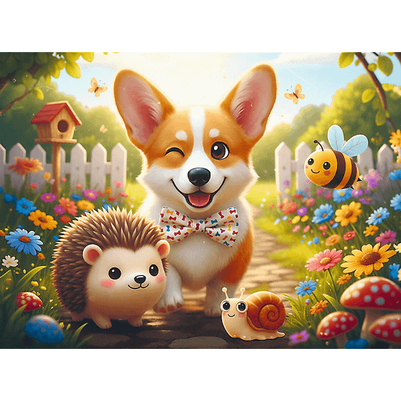 Pazl \ Puzzle \ Пазлы Puzzles - "30" - Day with Corgi / Trefl