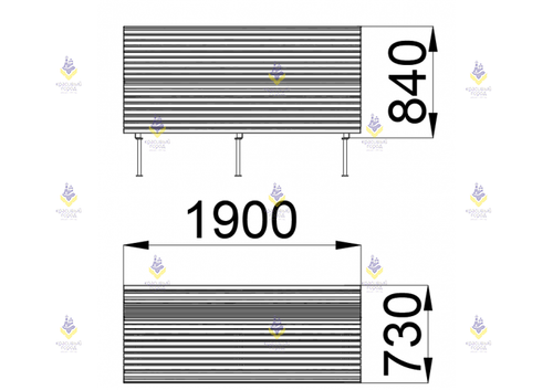 Скамья парковая на металлическом основании со спинкой тип-2