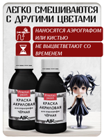 Комбо красок для аэрографа (чёрная) 2х50 мл