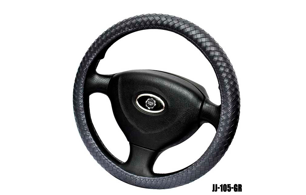 Оплетка на руль круглая Coolpart MAXIMAL (37*38) к/з серый D Плетенка JJ-105-GR