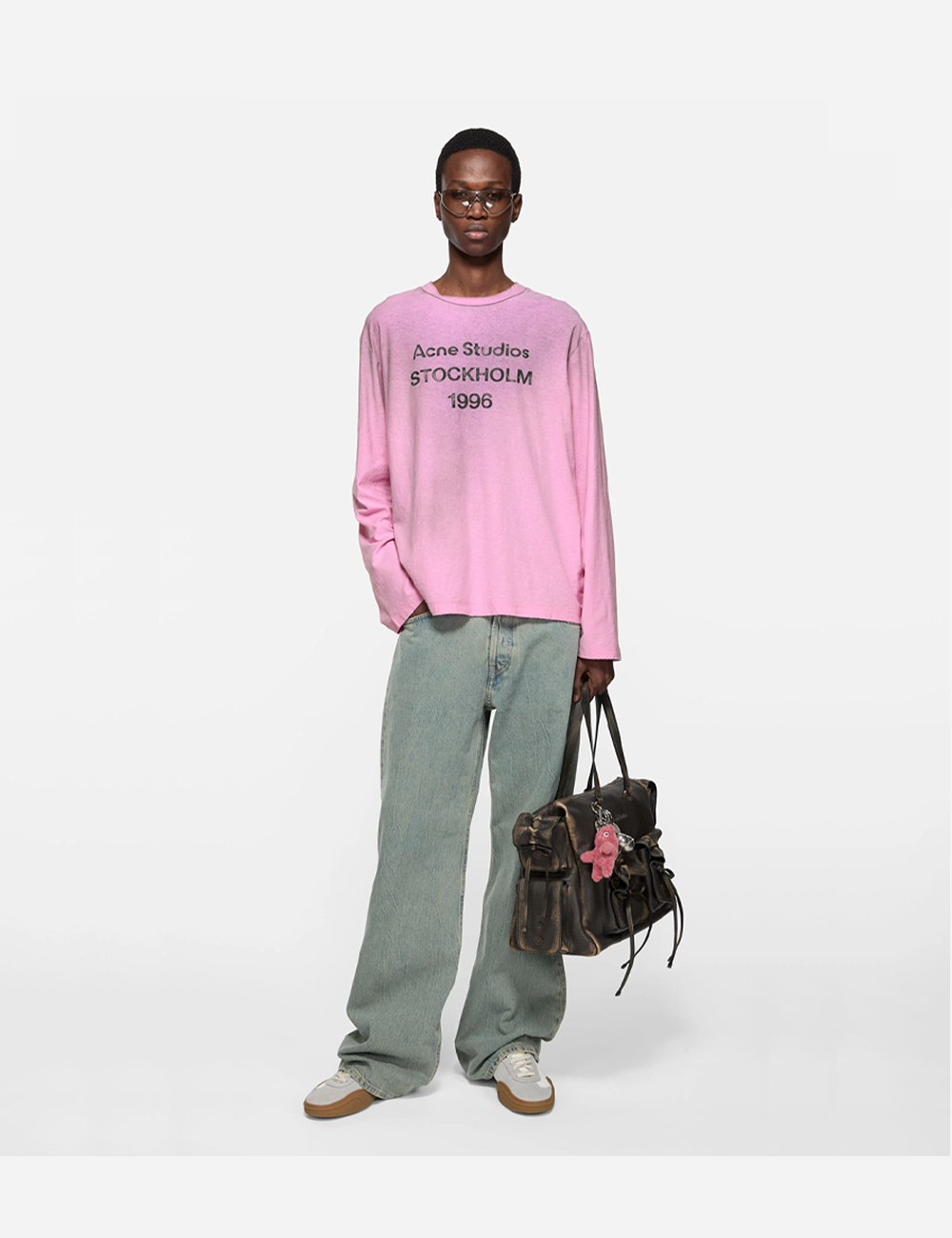 Acne Studios Logo Long Sleeve T-shirt "Pink" (FN-UX-TSHI000016)