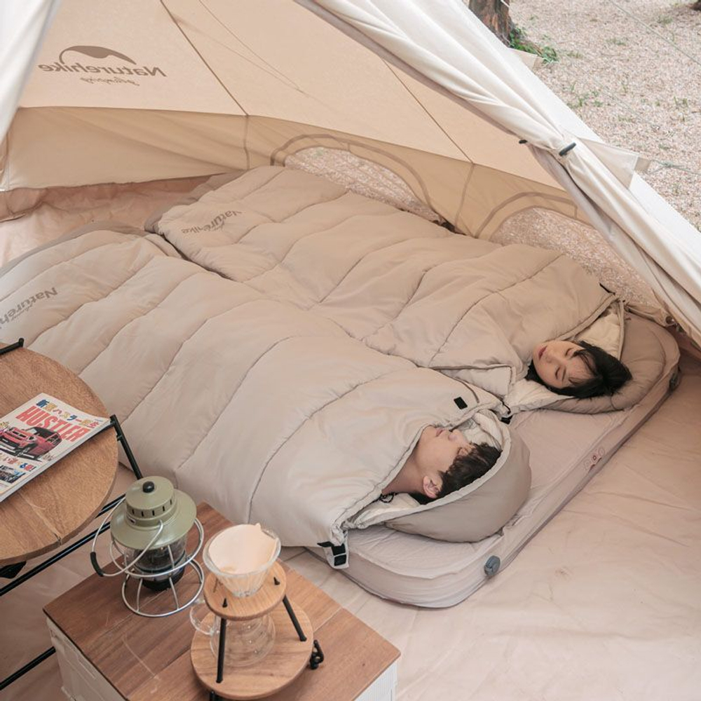 Спальный мешок Naturehike NH21MSD11 коричневый, молния слева, 6927595788295L