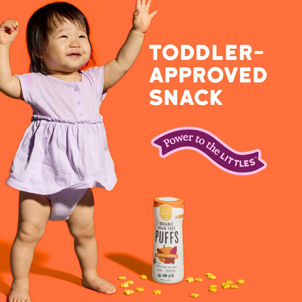 Serenity Kids, органические колечки без злаков, тыква и корица, 42 г (1,5 унции)