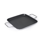 СКОВОРОДА-ГРИЛЬ квадратная 240х240 нерж. с двумя ручками,ИНДУКЦИЯ, LUXSTAHL