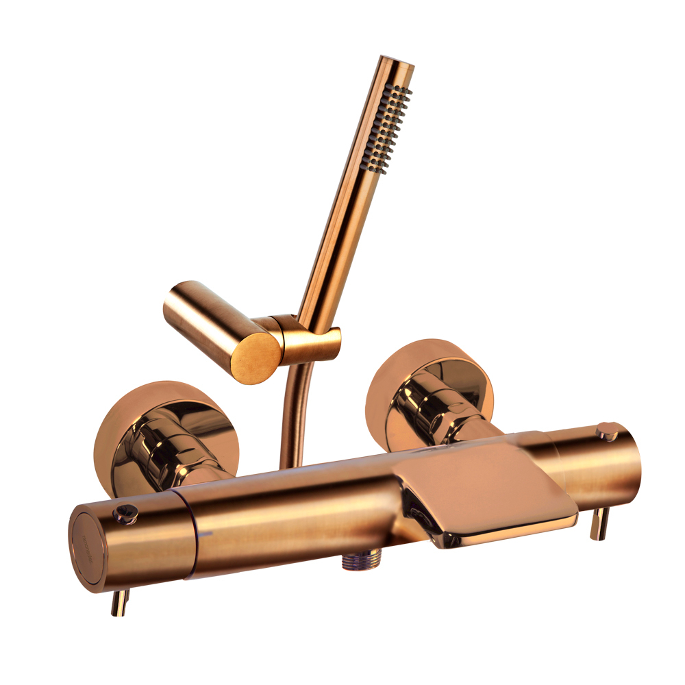 Смеситель термостатический для ванны (каскад) с душевым комплектом ODISEA 393901DCUC медь