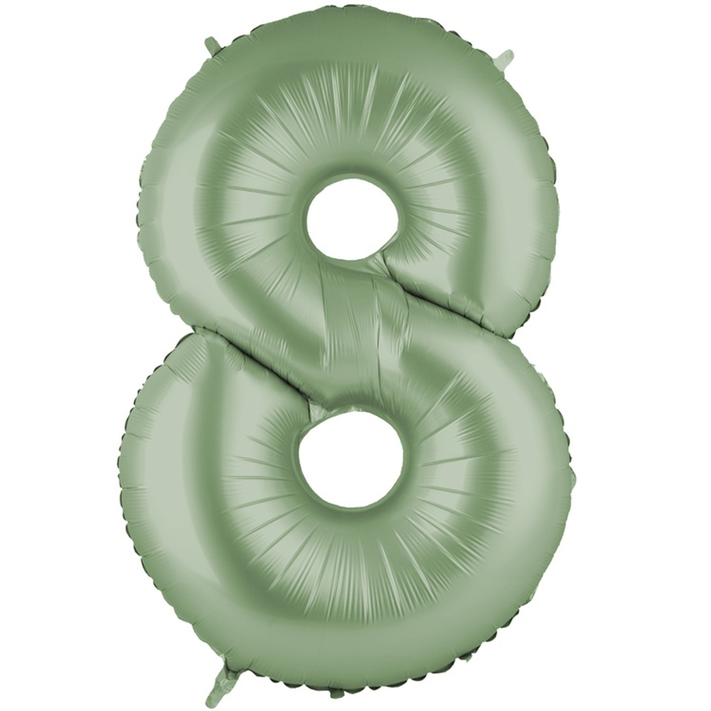 Фольгированные цифры, сатин, в оливковом цвете, 102 см