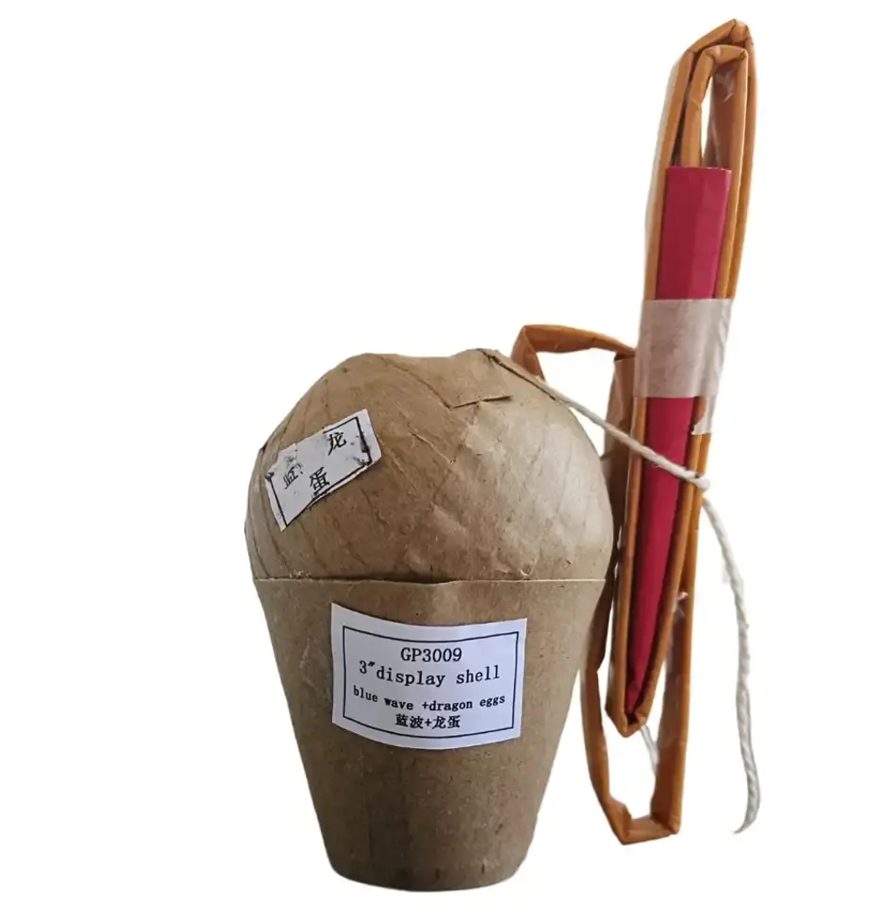 GP3009 Синяя волна + яйца дракона 3″: люсткугель 75 мм с цветом и хлопками.