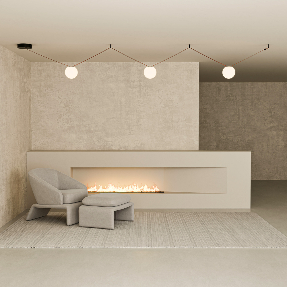 DK5555-BK Cветильник для трека-ремня Belty, серия Orb, со светодиодом, D230*H236мм, 48V DC, 15W, RA90, 120°, 3000K, IP20, черный, акрил