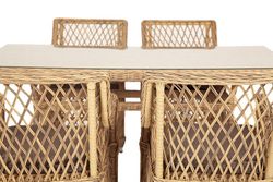 "Латте" обеденная группа плетеная, цвет соломенный