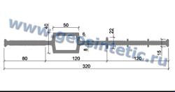 Гидрошпонка АКВАСТОП ДВС-320/50 (ПВХ-П) Гидроизоляционная шпонка деформационная внутренняя специальная (в комплекте КРЕПЕЖ 6шт/м)ТУ 5772-001-58093526-11, м.п.