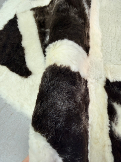 Ковер прямоугольный натуральный мех овчина, 210 х 170 см.