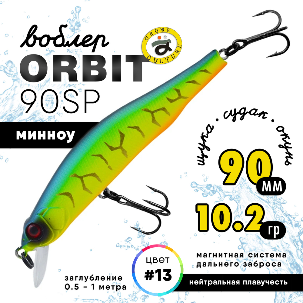 Воблер Grows Culture ORBIT 90SP (90мм, 10.2гр)