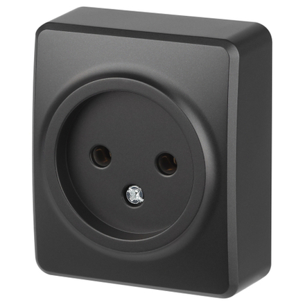 Розетка ЭРА Эксперт 11-2201-05 2P IP20 16A-250В ОУ антрацит