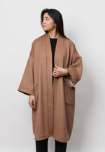 Шапан шерстяной удлиненный на запах CAMEL