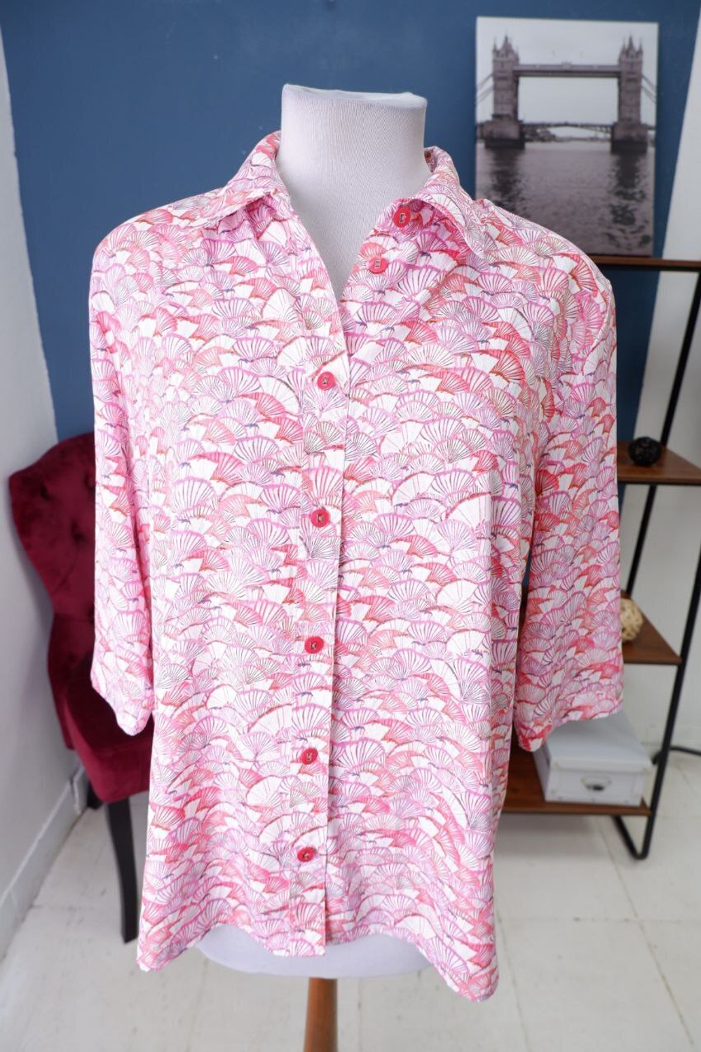 Блузка Az Modell с принтом 54-56 размер