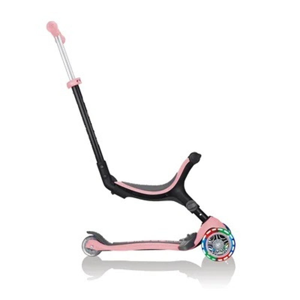Самокат Globber Go Up Foldable Plus Lights светло-розовый