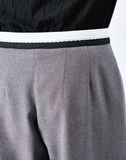 Брюки широкие 1227 серый меланж