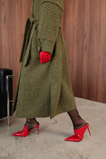 Пальто оверсайз из буклированной шерсти