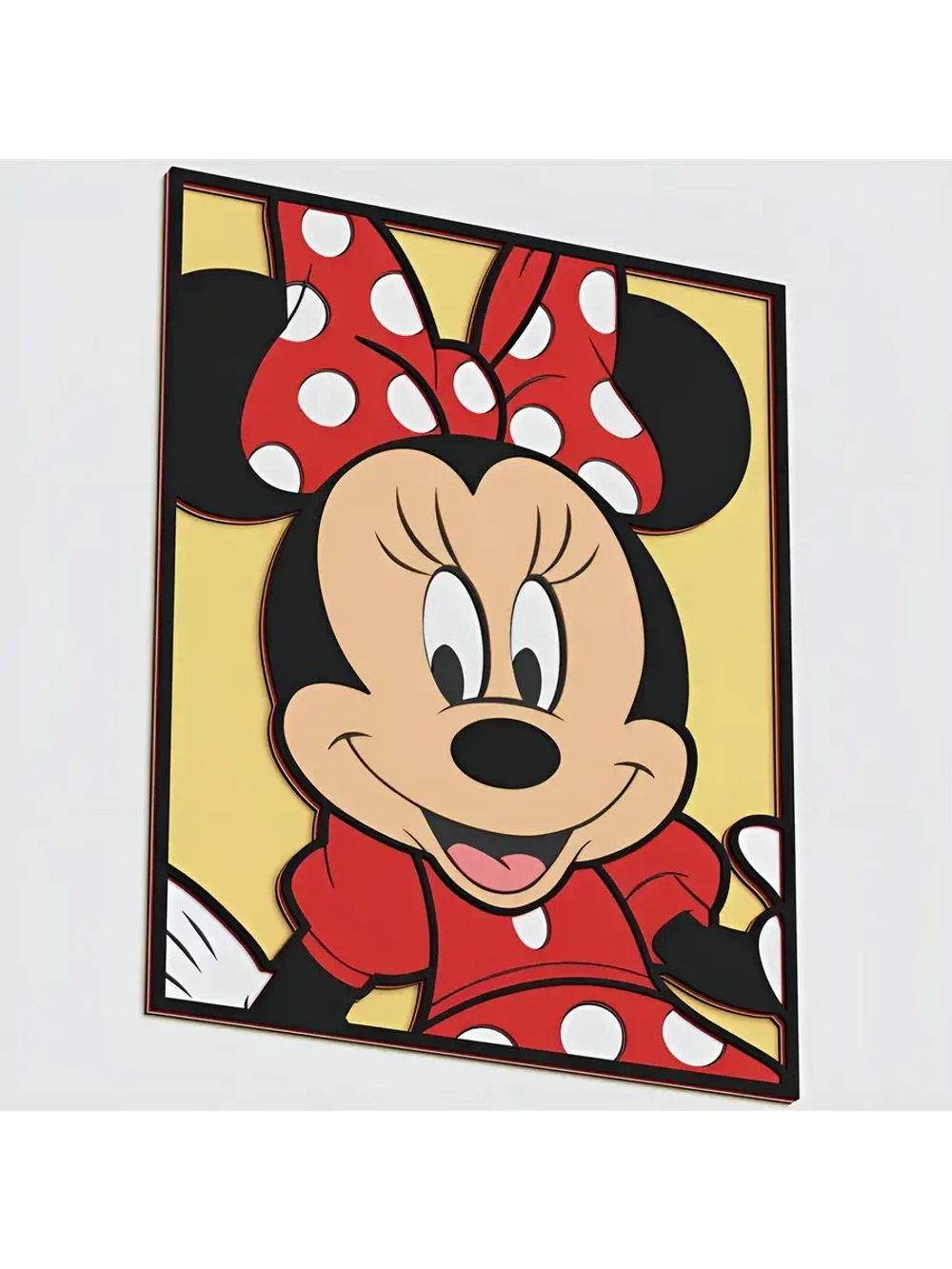 3D Картина по номерам из дерева Минни Маус, 23x30 см