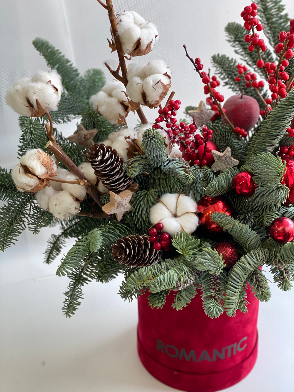 Новогодняя композиция "Красный бархат"