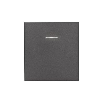 Выключатель STRONG 1 кл перекрестный (переключатель) с подсветкой 10А с/у графит KRANZ