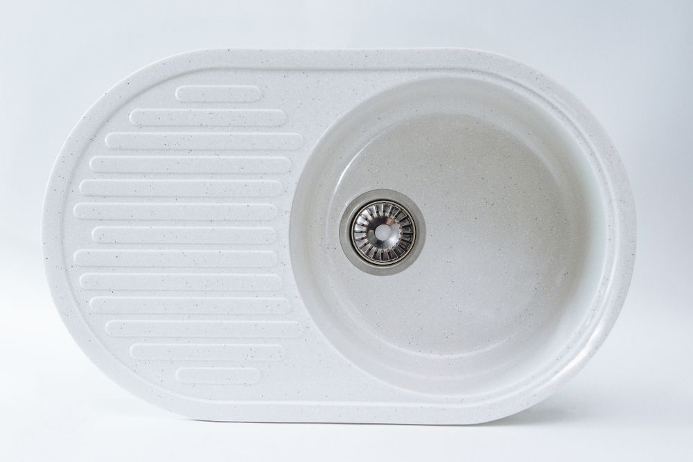 Мойка каменная S-21 глянец (Sim Gran), Белый крап