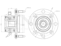Ступица передняя (с ABS) UNIO HUB-20300