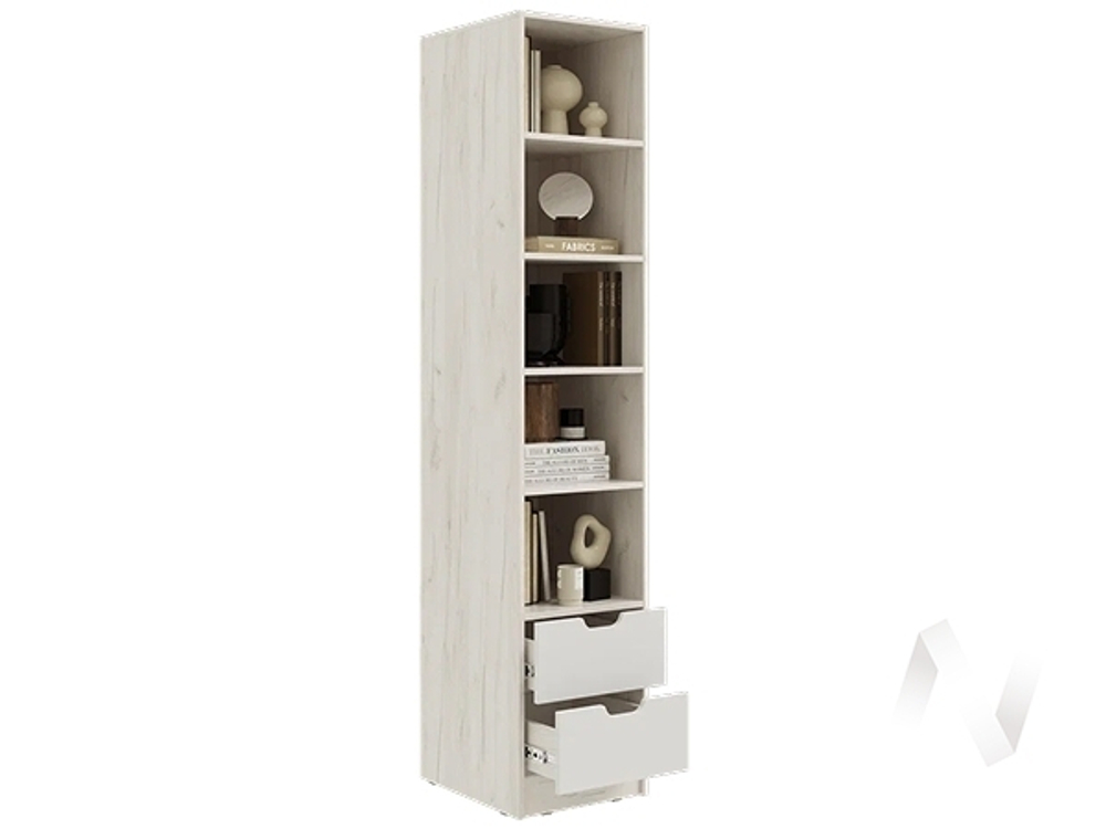 Пенал (400) Детская Юниор-4 (дуб крафт белый/шарли белый)