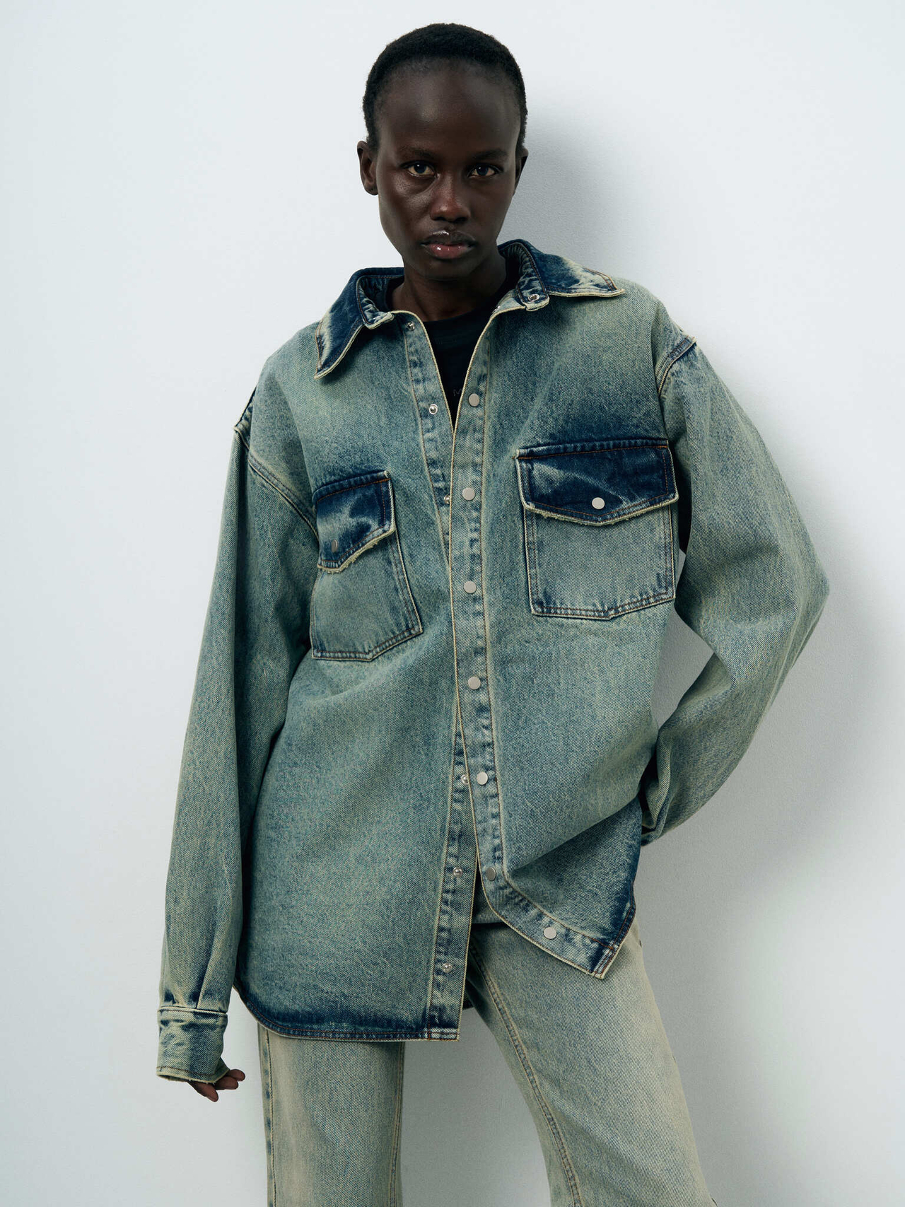 Рубашка из денима "BLUE MONDAY"