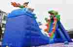 Надувная водная горка с бассейном «Большой спуск», 20*16,5*10 м
