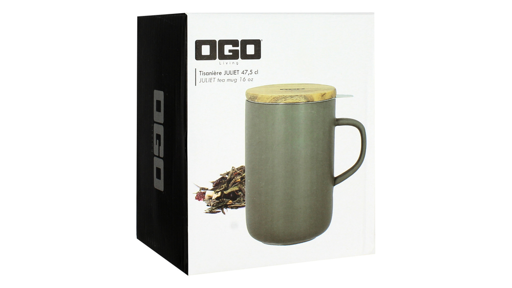 Кружка с ситечком 475мл OGO Juliet зеленая