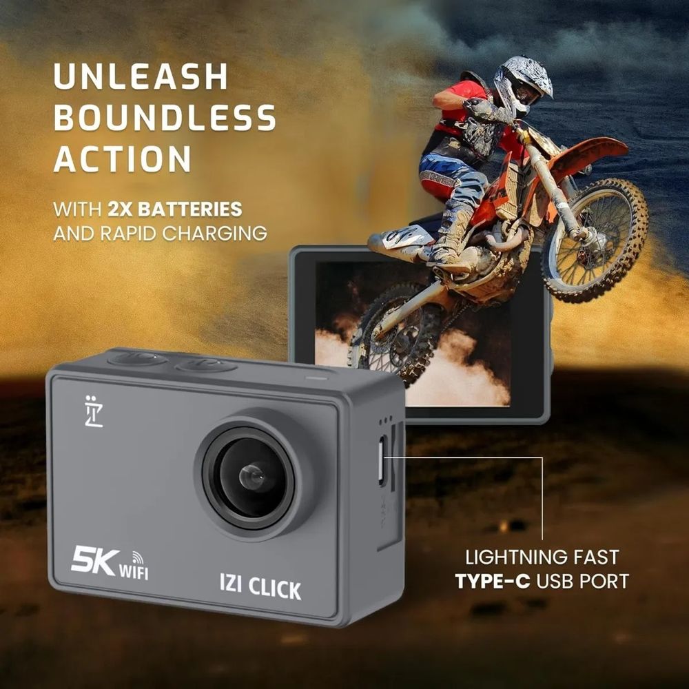 IZI Click Plus 50MP Sports and Action Camera (2024)