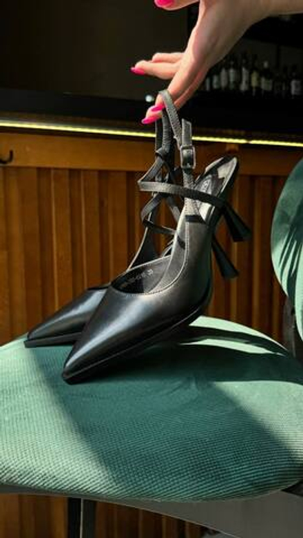 Туфли открытые женские ЧЕРНЫЙ Нат.кожа Нат.кожа