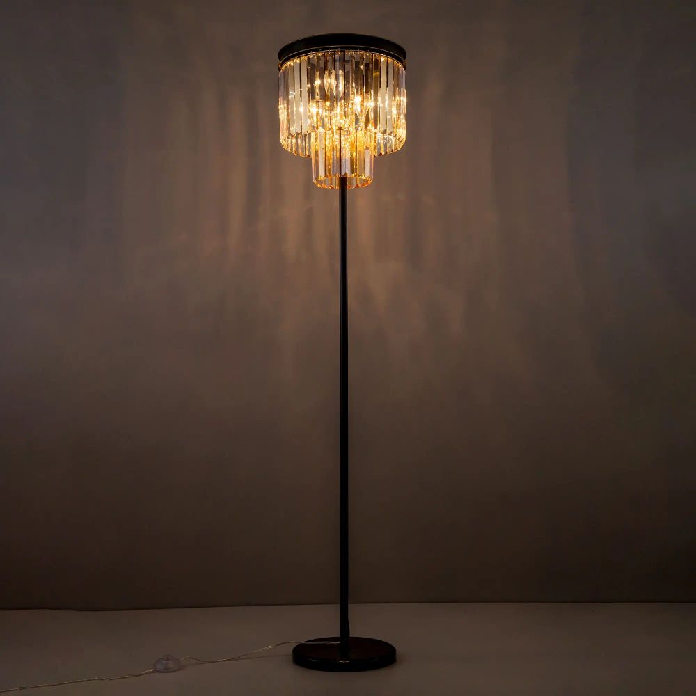 Citilux Мартин CL332962 Торшер хрустальный Шампань