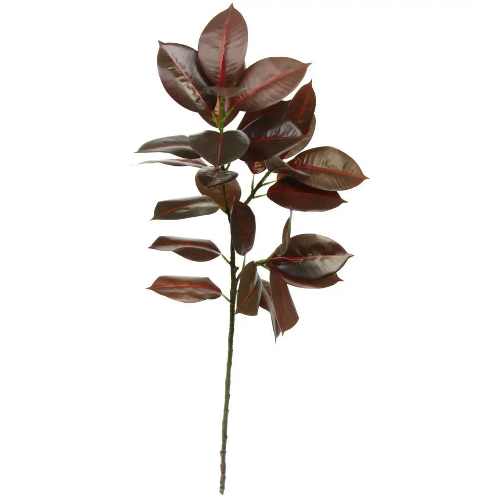 Искусственное растение «Ветка Фикуса» 100см бордовая