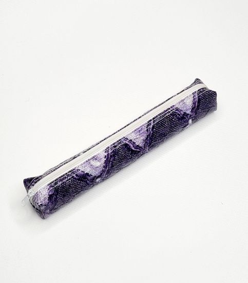 Школьный пенал с 2 отделениями, сиреневый, 11 предметов