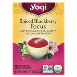 Yogi Tea, Focus, ежевика с пряностями, 16 чайных пакетиков, 32 г (1,12 унции)
